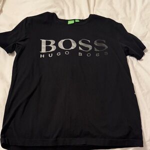 Hugo Boss Black Tee with Silver Logo